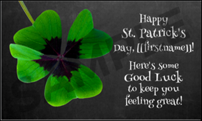 A four leaf clover with a black background

Description automatically generated