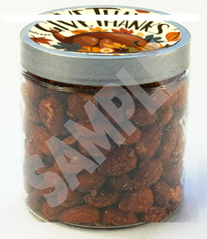 A jar of nuts with a lid

Description automatically generated